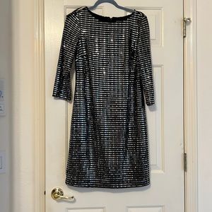 Black/silver blitz dress